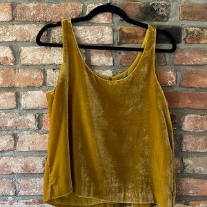 J. Crew Crushed Velvet Top in Goldenrod
